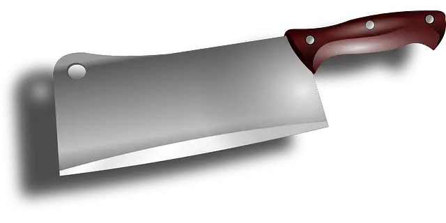 Cleaver knife with hole for storage