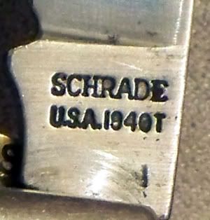 Tang stamp on a Schrade knife